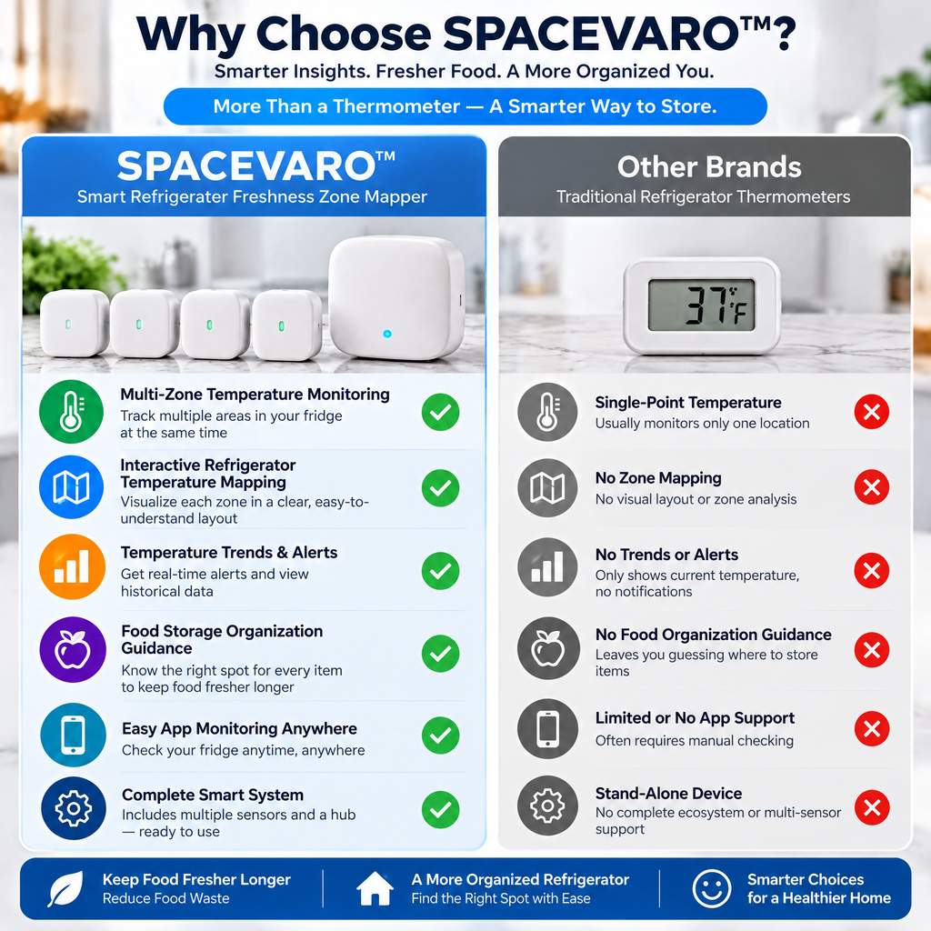 SPACEVARO™ Smart Refrigerator Freshness Zone Mapper