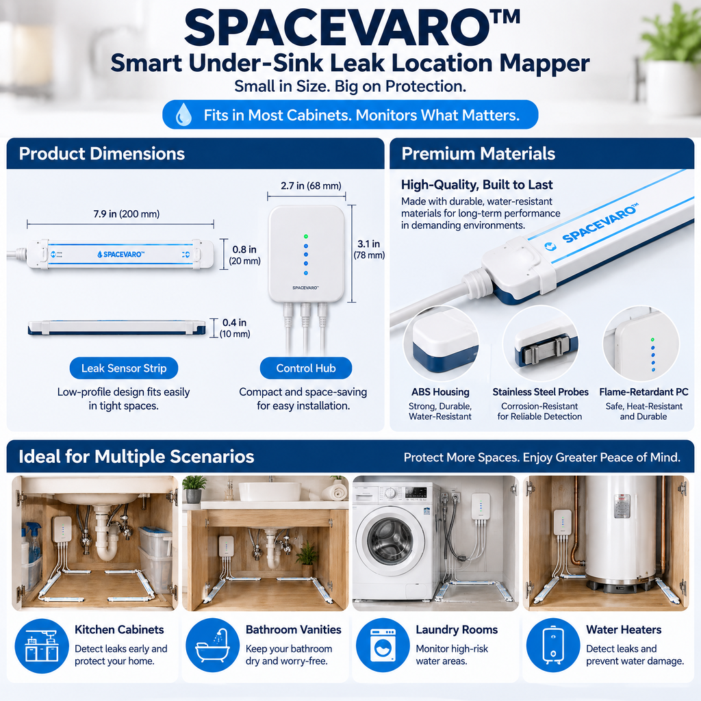 SPACEVARO™ Smart Under-Sink Leak Location Mapper