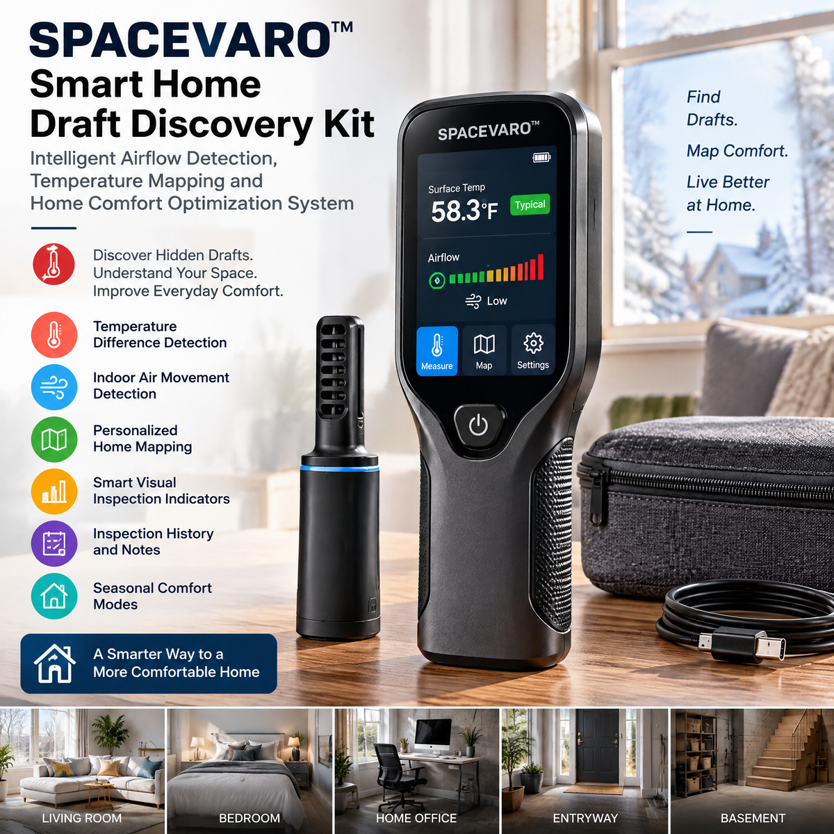SPACEVARO™ Smart Home Draft Discovery Kit