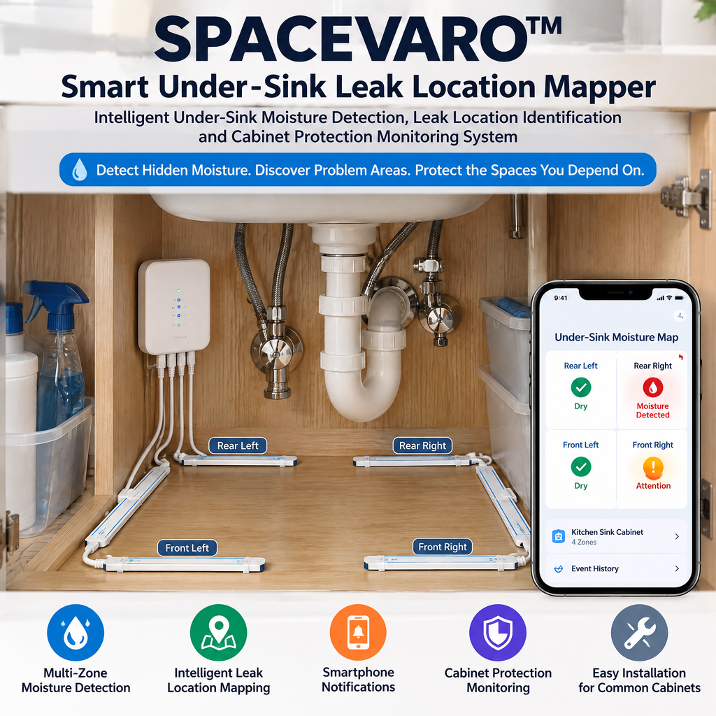 SPACEVARO™ Smart Under-Sink Leak Location Mapper