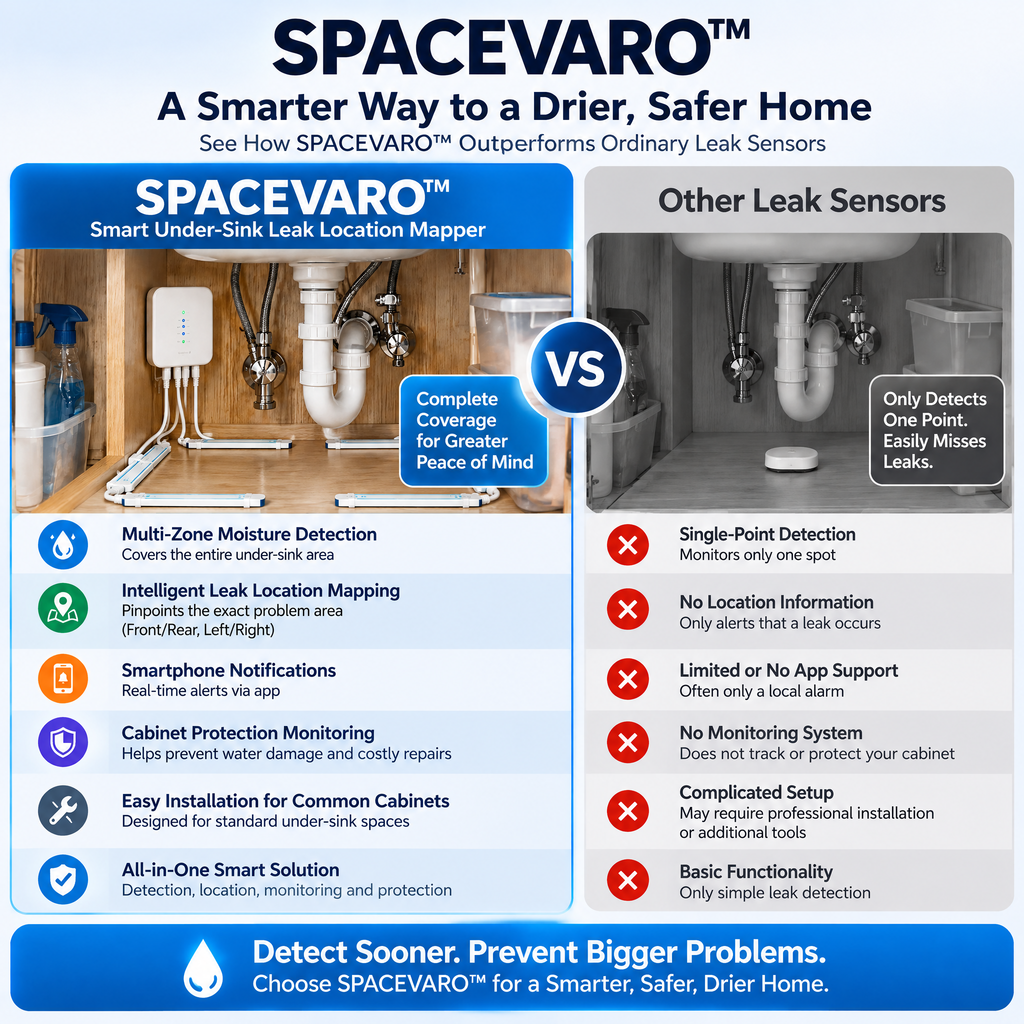 SPACEVARO™ Smart Under-Sink Leak Location Mapper