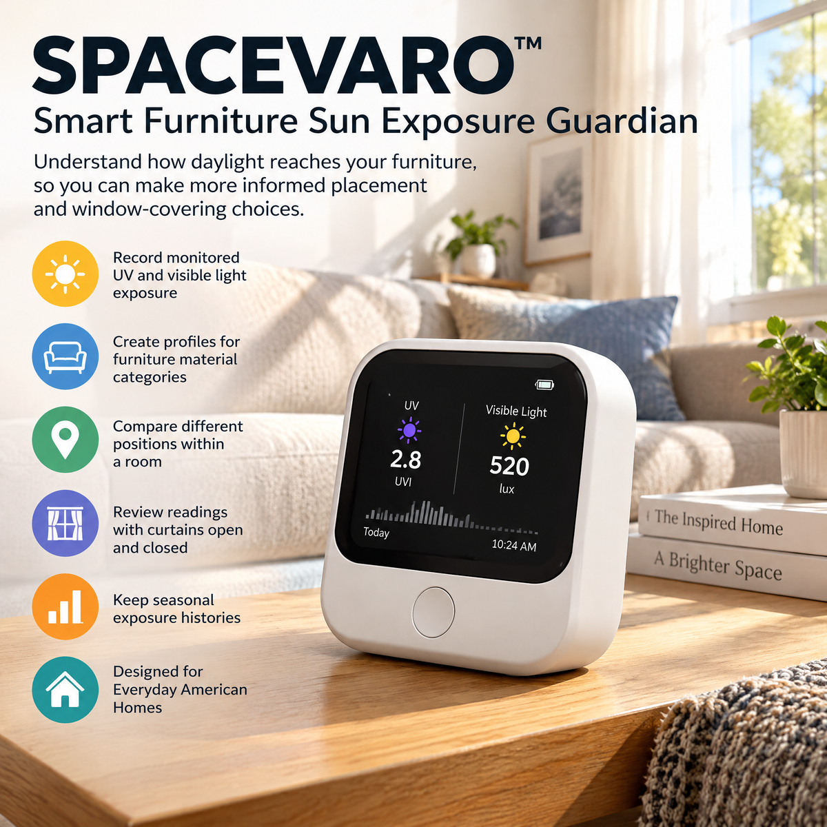 SPACEVARO™ Smart Furniture Sun Exposure Guardian