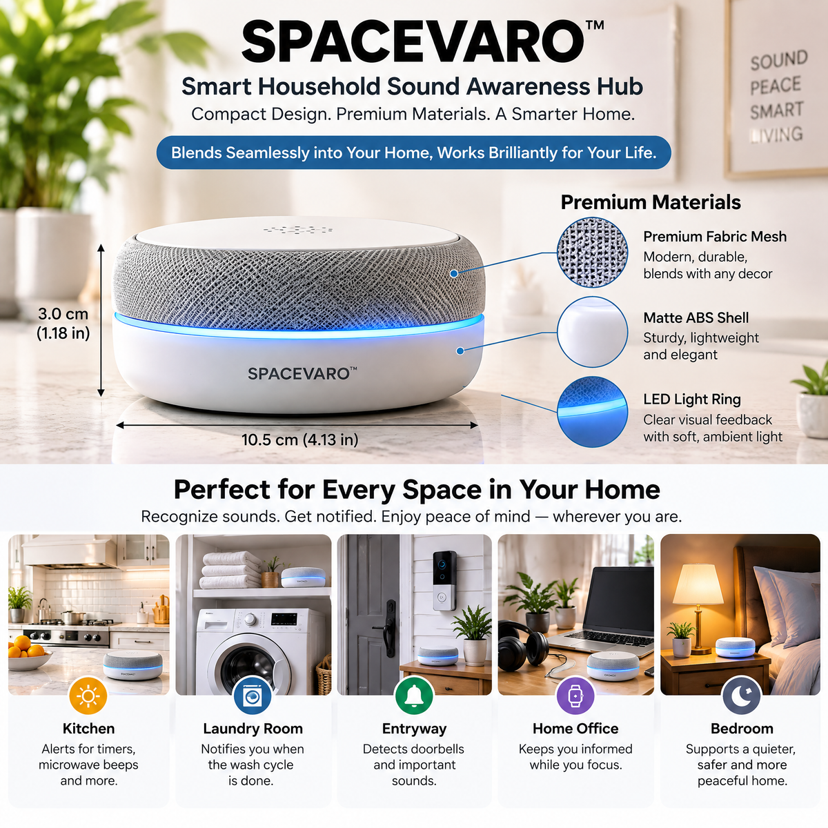 SPACEVARO™ Smart Household Sound Awareness Hub